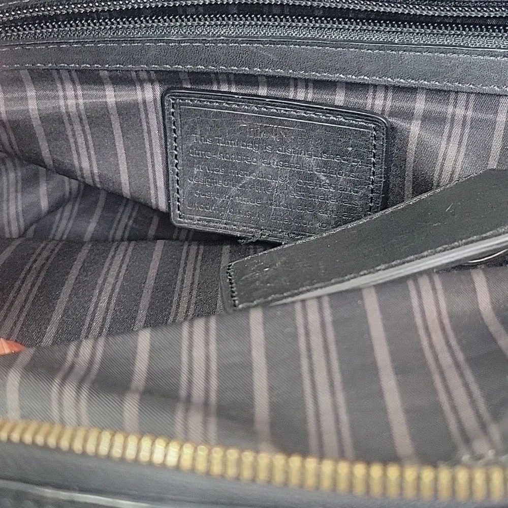 TUMI Beacon Hill Large Leather Laptop‎ Briefcase Black Bag 12.5X16.5 inches